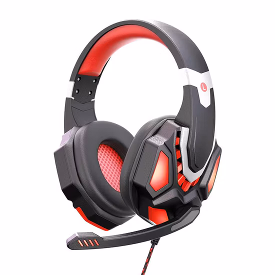 Casque de jeu filaire stéréo multi-couleurs avec basses profondes pour ordinateur
